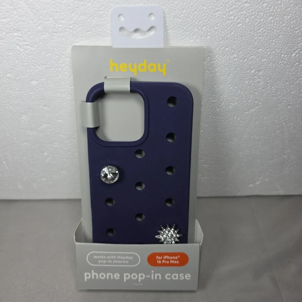 Heyday Pop In Phone Case iPhone 16 Pro Max Silicone Charms Blue